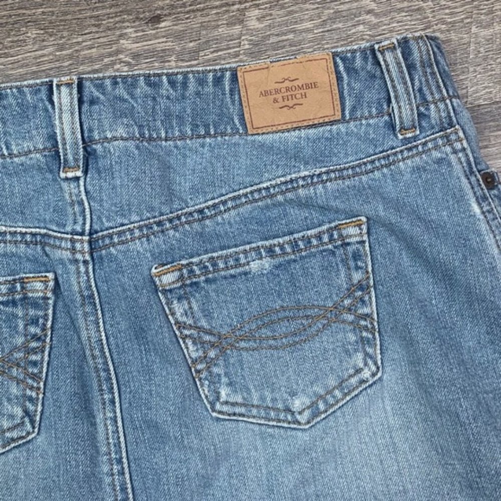 Abercrombie & Fitch A&F Denim Jean Mini Skirt 4 - Picture 3 of 4